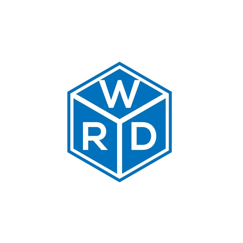 wrd-Buchstaben-Logo-Design auf schwarzem Hintergrund. wrd kreatives Initialen-Buchstaben-Logo-Konzept. wrd Briefgestaltung. vektor