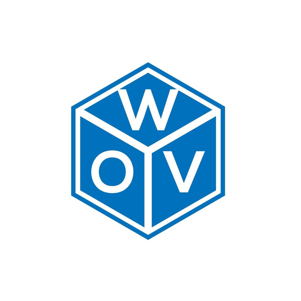 wov-Buchstaben-Logo-Design auf schwarzem Hintergrund. wov kreative Initialen schreiben Logo-Konzept. Wov Briefgestaltung. vektor