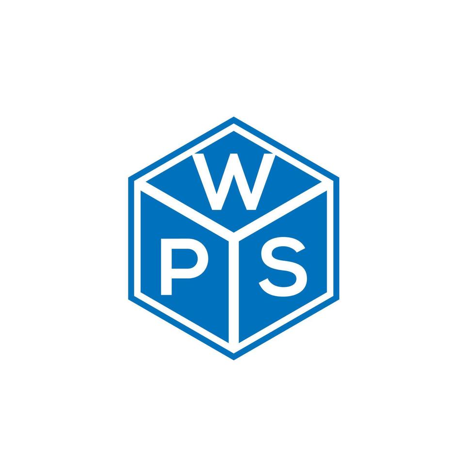 wps-Buchstaben-Logo-Design auf schwarzem Hintergrund. wps kreatives Initialen-Buchstaben-Logo-Konzept. wps Briefgestaltung. vektor