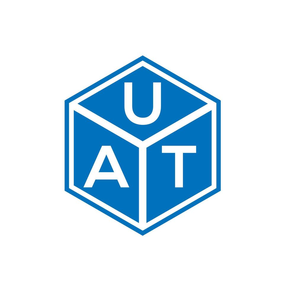 uat-Buchstaben-Logo-Design auf schwarzem Hintergrund. uat kreatives Initialen-Buchstaben-Logo-Konzept. uat Briefgestaltung. vektor