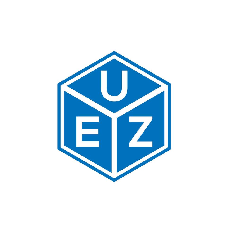 uez brev logotyp design på svart bakgrund. uez kreativa initialer brev logotyp koncept. uez bokstavsdesign. vektor