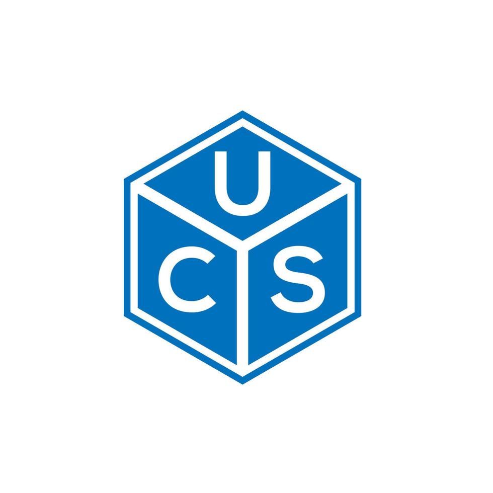 ucs-Buchstaben-Logo-Design auf schwarzem Hintergrund. ucs kreative Initialen schreiben Logo-Konzept. ucs Briefgestaltung. vektor