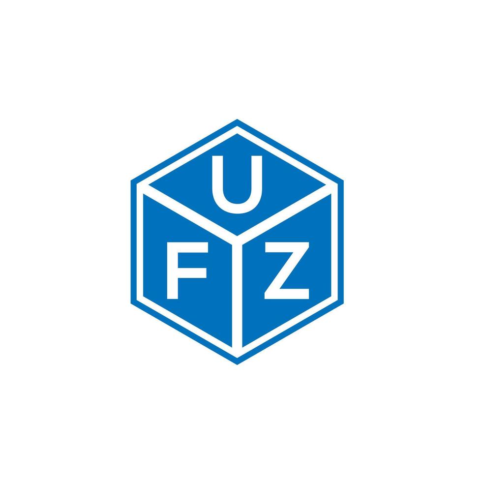 ufz brev logotyp design på svart bakgrund. ufz kreativa initialer brev logotyp koncept. ufz bokstavsdesign. vektor