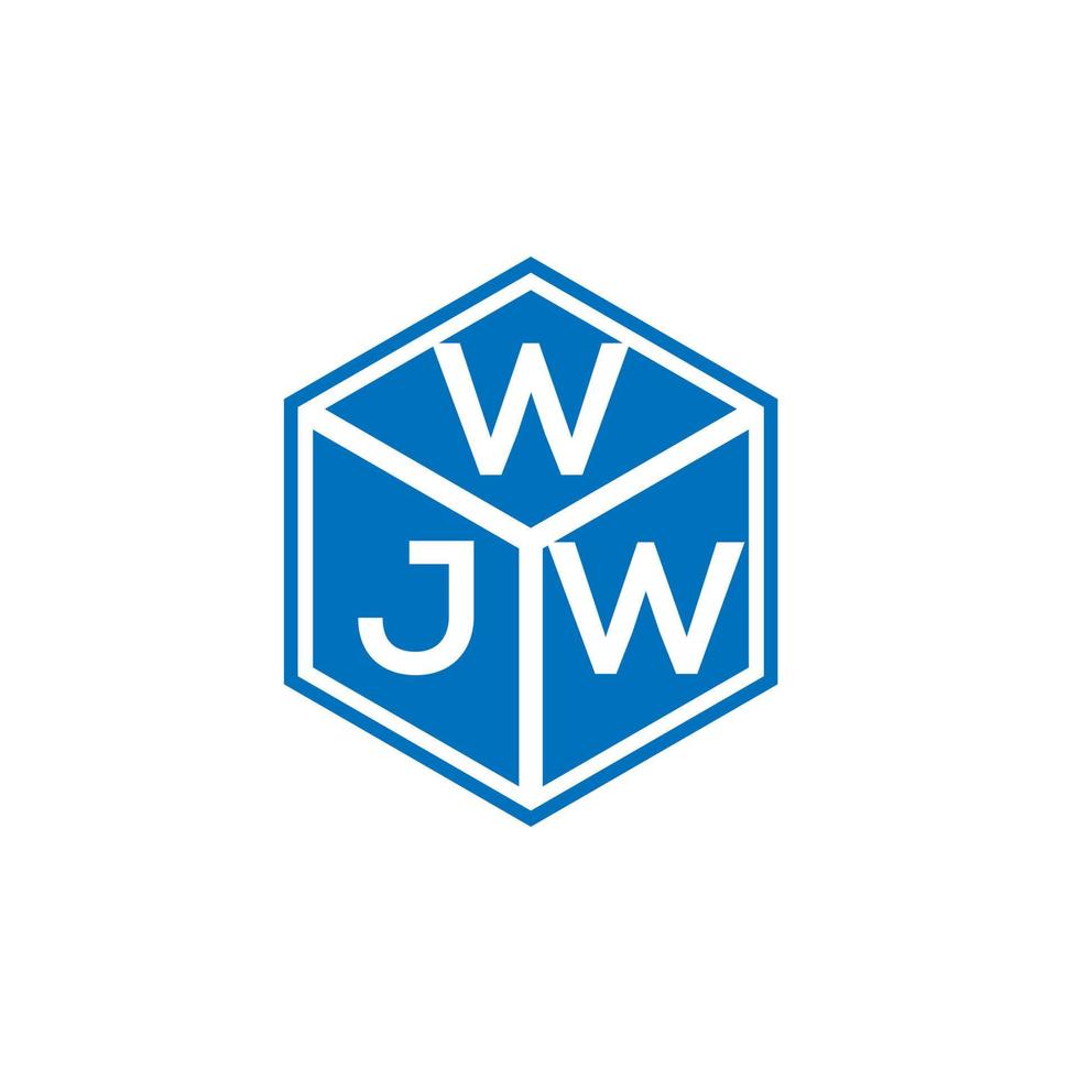 wjw brev logotyp design på svart bakgrund. wjw kreativa initialer bokstavslogotyp koncept. wjw bokstavsdesign. vektor