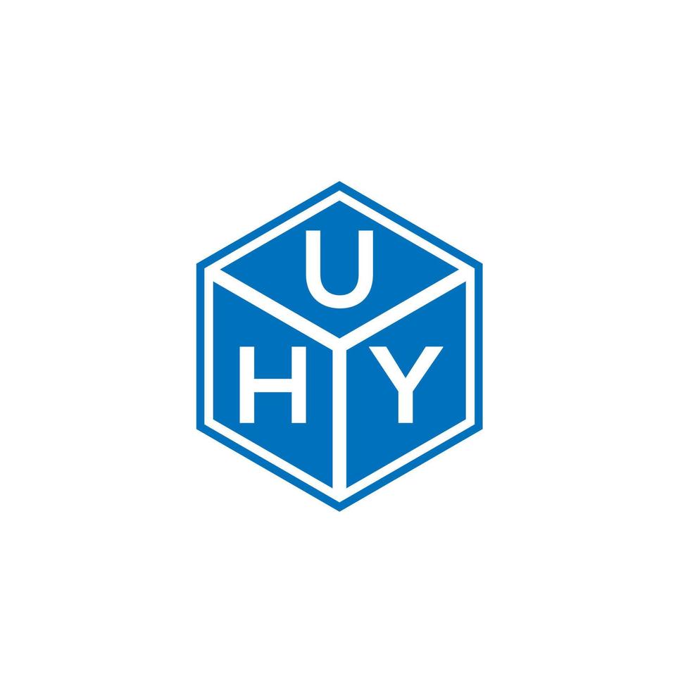 uhy-Buchstaben-Logo-Design auf schwarzem Hintergrund. uhy kreative Initialen schreiben Logo-Konzept. uhy Briefgestaltung. vektor