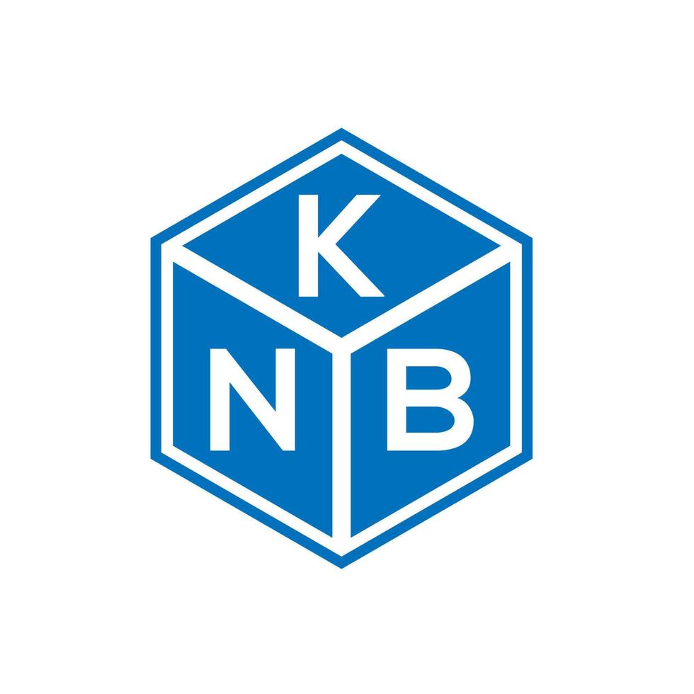 kb-Buchstaben-Logo-Design auf schwarzem Hintergrund. knb kreative Initialen schreiben Logo-Konzept. knb Briefgestaltung. vektor