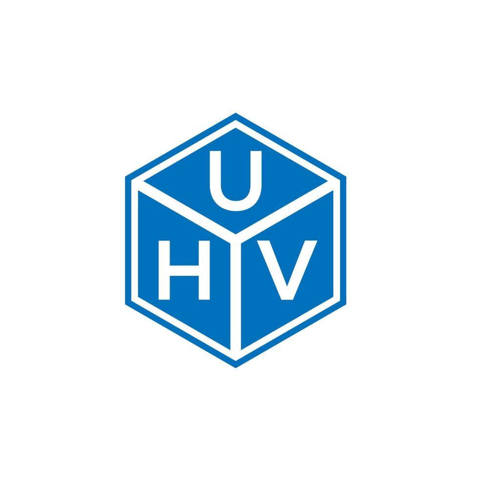 uhv-Buchstaben-Logo-Design auf schwarzem Hintergrund. uhv kreative Initialen schreiben Logo-Konzept. uhv Briefgestaltung. vektor