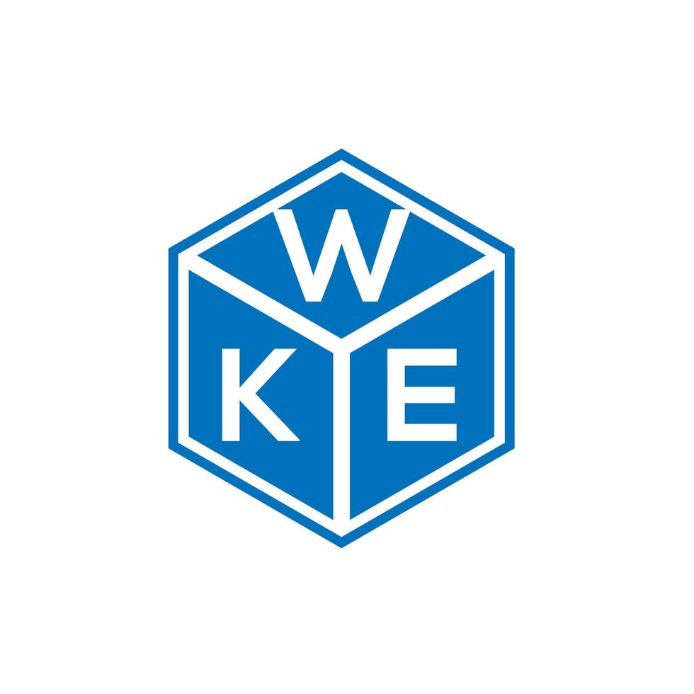 wke-Buchstaben-Logo-Design auf schwarzem Hintergrund. wke kreatives Initialen-Buchstaben-Logo-Konzept. wke Briefgestaltung. vektor