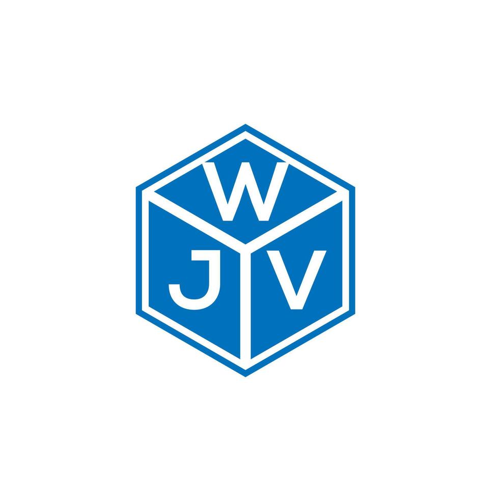 wjv brev logotyp design på svart bakgrund. wjv kreativa initialer bokstavslogotyp koncept. wjv bokstavsdesign. vektor