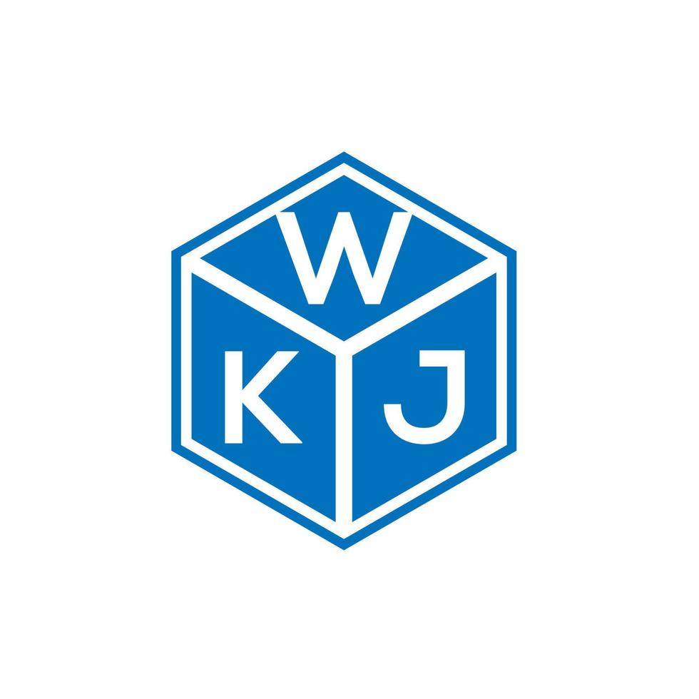 wkj-Buchstaben-Logo-Design auf schwarzem Hintergrund. wkj kreative Initialen schreiben Logo-Konzept. wkj Briefgestaltung. vektor