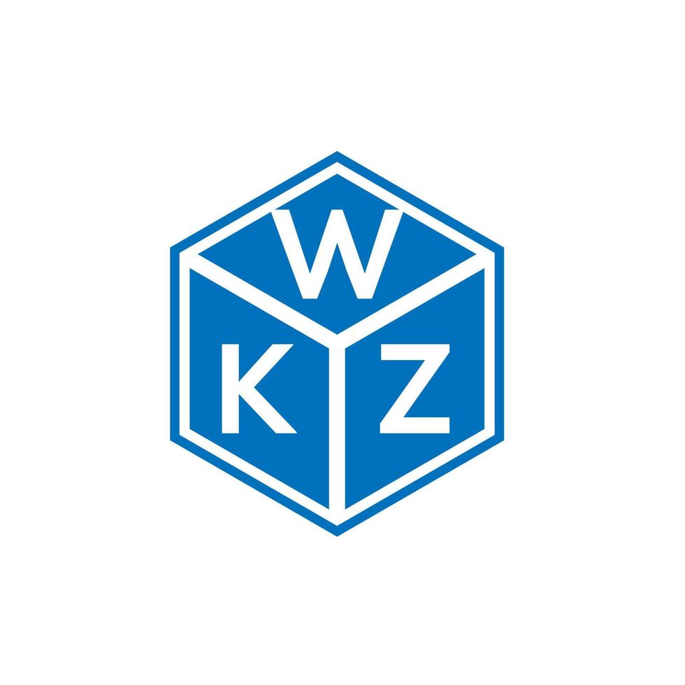 wkz-Buchstaben-Logo-Design auf schwarzem Hintergrund. wkz kreative Initialen schreiben Logo-Konzept. wkz Briefgestaltung. vektor