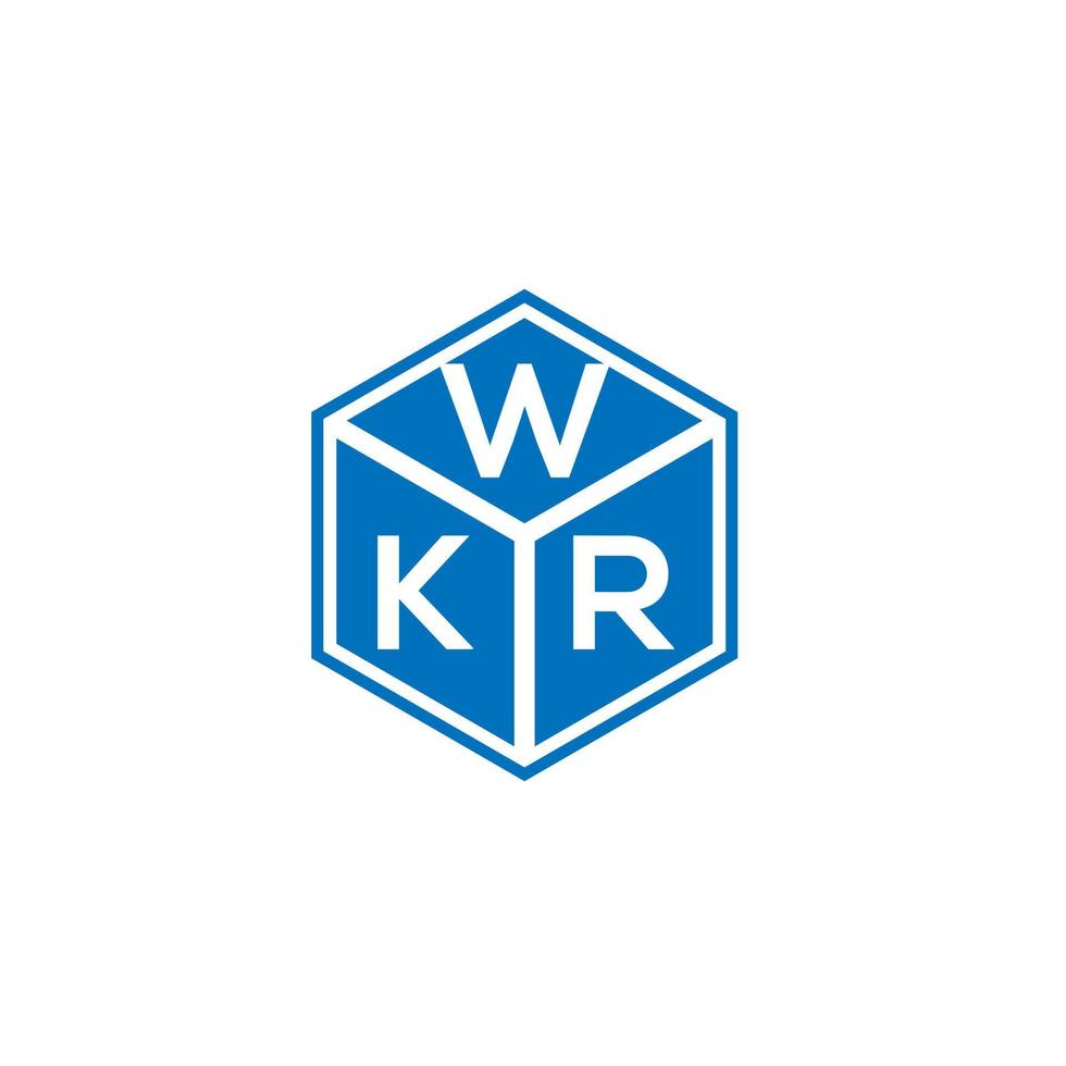 wkr-Buchstaben-Logo-Design auf schwarzem Hintergrund. wkr kreative Initialen schreiben Logo-Konzept. wkr Briefgestaltung. vektor