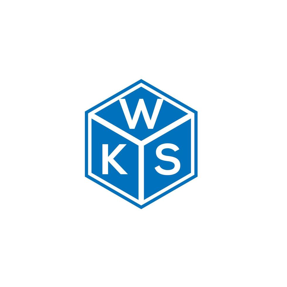 wks-Buchstaben-Logo-Design auf schwarzem Hintergrund. wks kreatives Initialen-Buchstaben-Logo-Konzept. wks Briefgestaltung. vektor