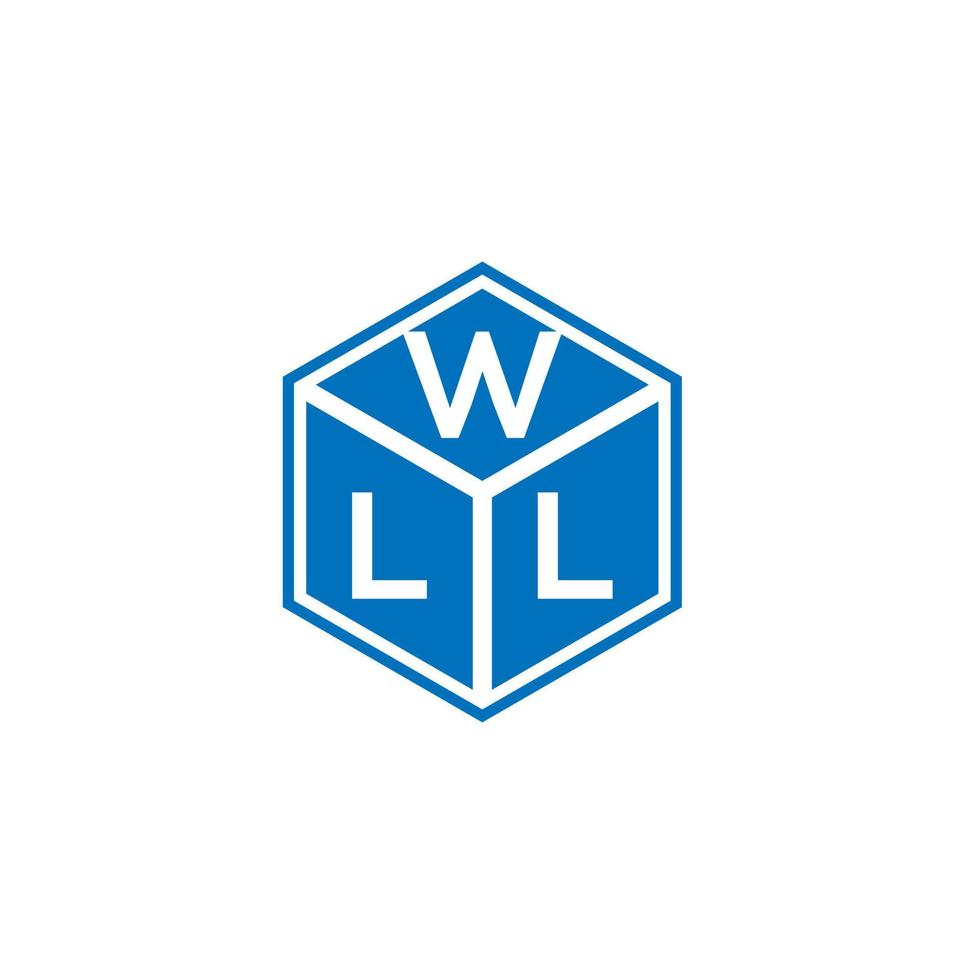 wll-Buchstaben-Logo-Design auf schwarzem Hintergrund. wll kreatives Initialen-Buchstaben-Logo-Konzept. wll Briefgestaltung. vektor