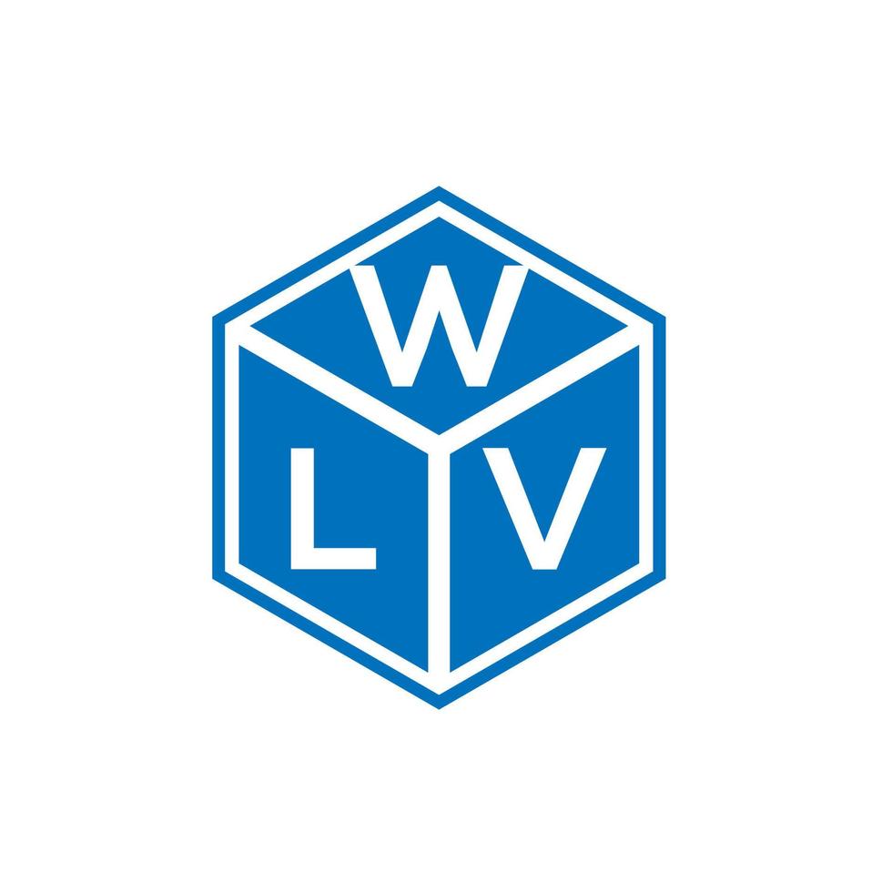 wlv-Buchstaben-Logo-Design auf schwarzem Hintergrund. wlv kreative Initialen schreiben Logo-Konzept. wlv Briefgestaltung. vektor