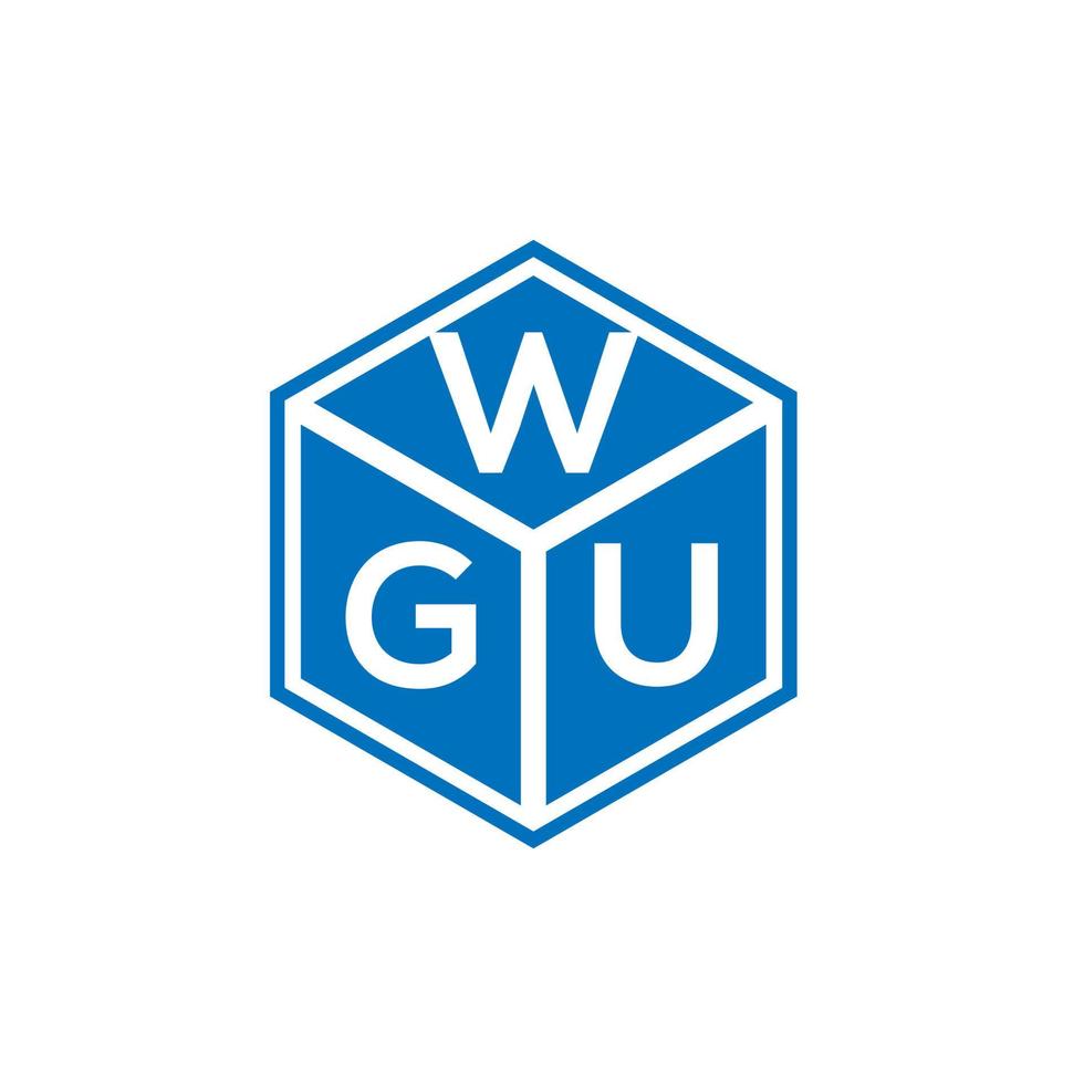 wgu-Brief-Logo-Design auf schwarzem Hintergrund. wgu kreative Initialen schreiben Logo-Konzept. wgu Briefgestaltung. vektor