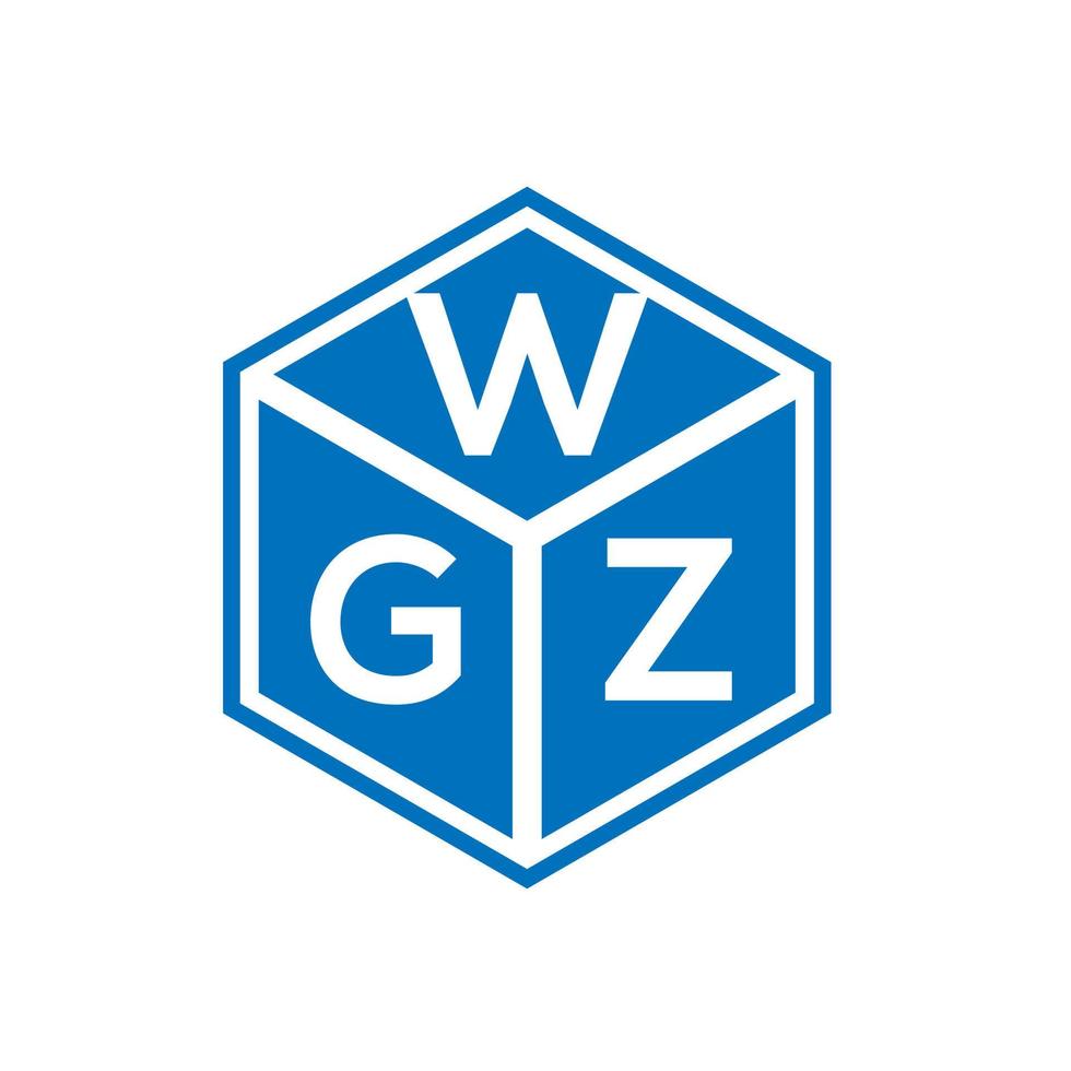 wgz-Buchstaben-Logo-Design auf schwarzem Hintergrund. wgz kreative Initialen schreiben Logo-Konzept. wgz Briefgestaltung. vektor