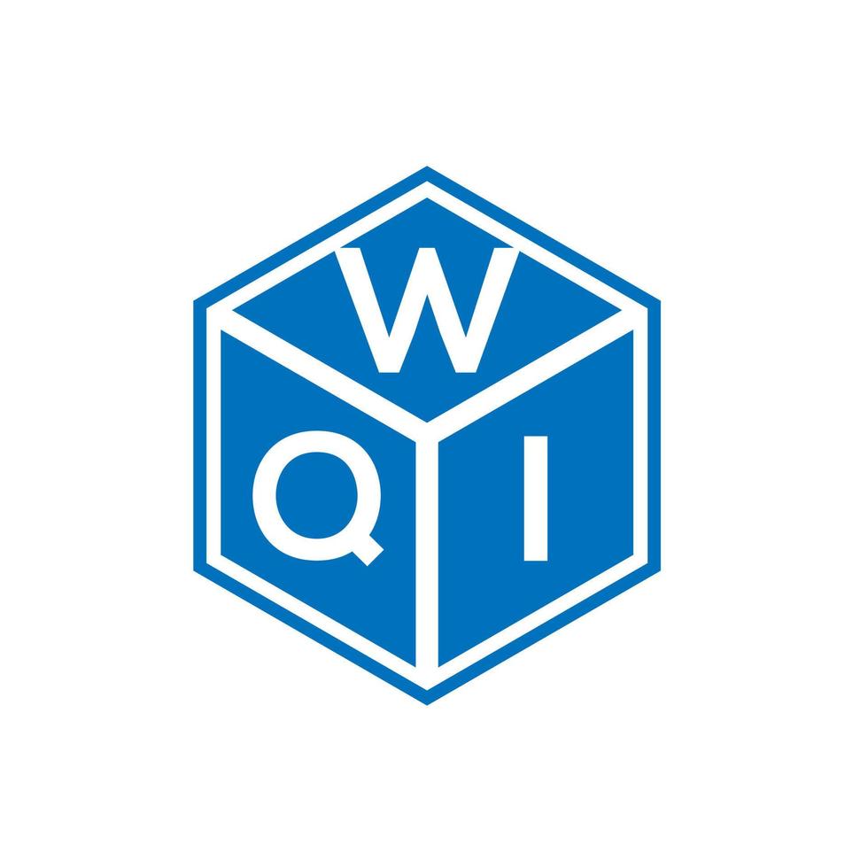 wqi-Buchstaben-Logo-Design auf schwarzem Hintergrund. wqi kreative Initialen schreiben Logo-Konzept. wqi Briefgestaltung. vektor