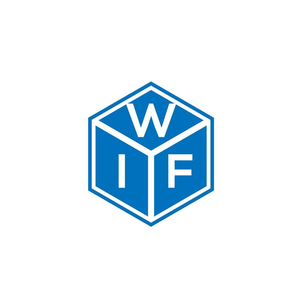 wif-Buchstaben-Logo-Design auf schwarzem Hintergrund. wif kreatives Initialen-Buchstaben-Logo-Konzept. wif Briefgestaltung. vektor