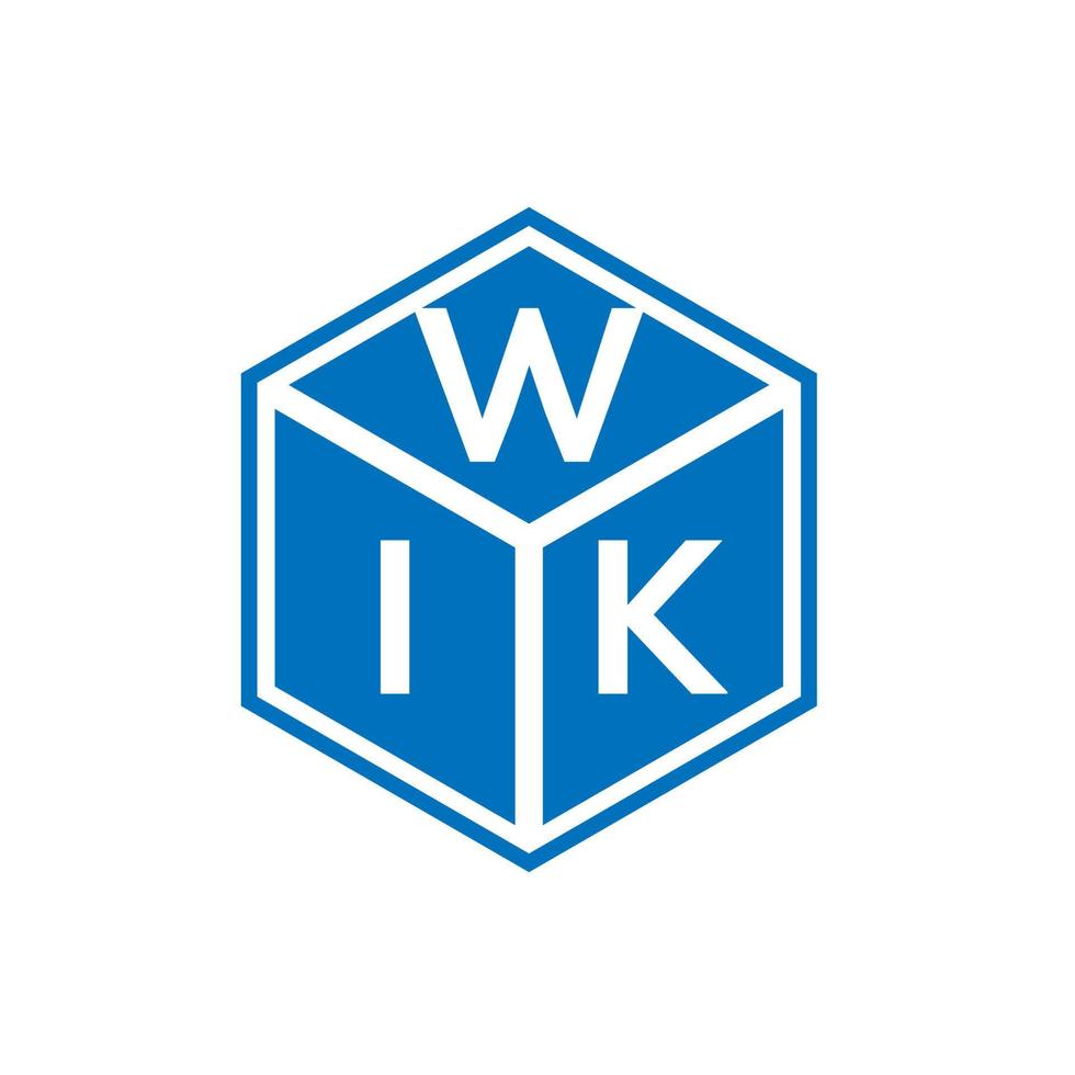 Wik letter logotyp design på svart bakgrund. wiki kreativa initialer bokstavslogotyp koncept. wiki brev design. vektor