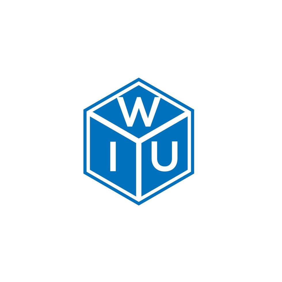 wiu brev logotyp design på svart bakgrund. wiu kreativa initialer brev logotyp koncept. wiu bokstavsdesign. vektor