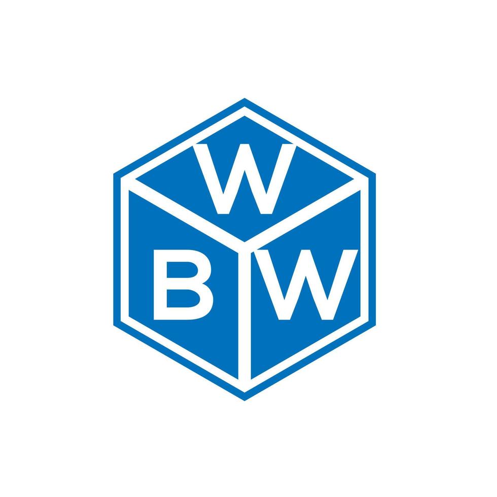 wbw brev logotyp design på svart bakgrund. wbw kreativa initialer brev logotyp koncept. wbw bokstavsdesign. vektor