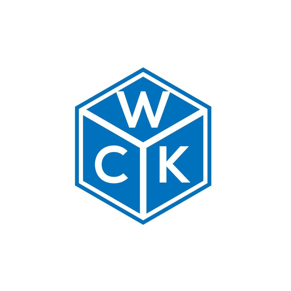 wck brev logotyp design på svart bakgrund. wck kreativa initialer brev logotyp koncept. wck bokstavsdesign. vektor