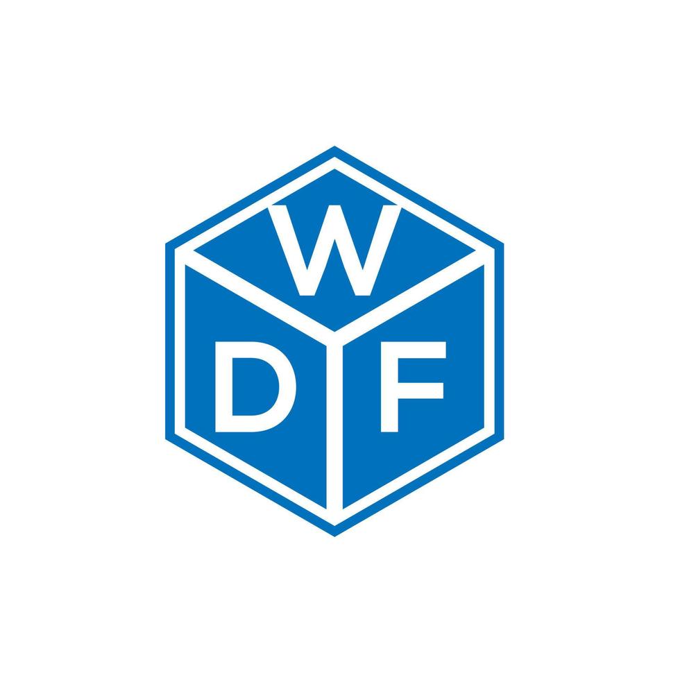 WDF-Brief-Logo-Design auf schwarzem Hintergrund. wdf kreative Initialen schreiben Logo-Konzept. wdf Briefgestaltung. vektor