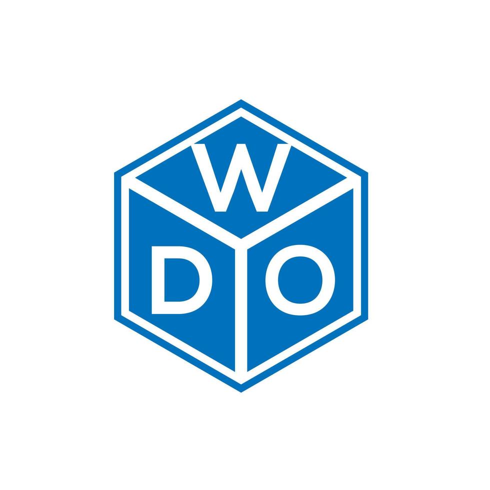 wdo brev logotyp design på svart bakgrund. wdo kreativa initialer brev logotyp koncept. wdo bokstavsdesign. vektor