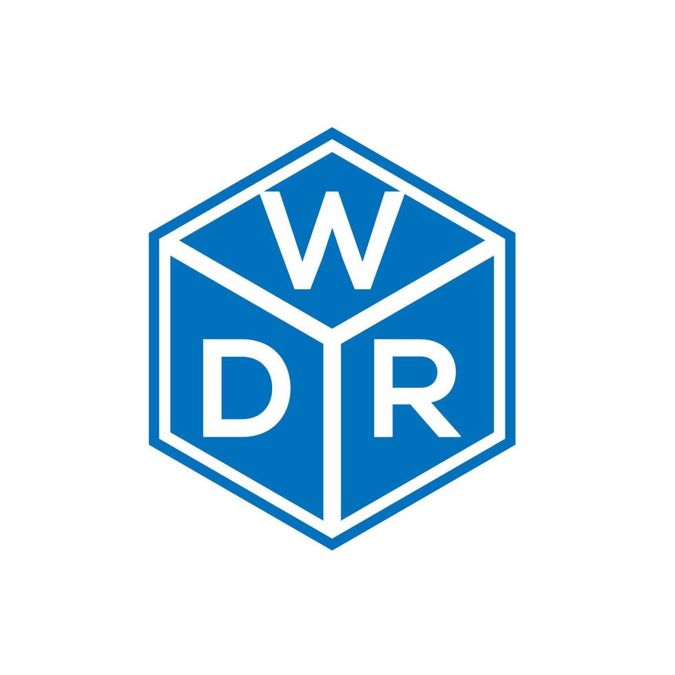 wdr-Brief-Logo-Design auf schwarzem Hintergrund. wdr kreative Initialen schreiben Logo-Konzept. wdr Briefgestaltung. vektor