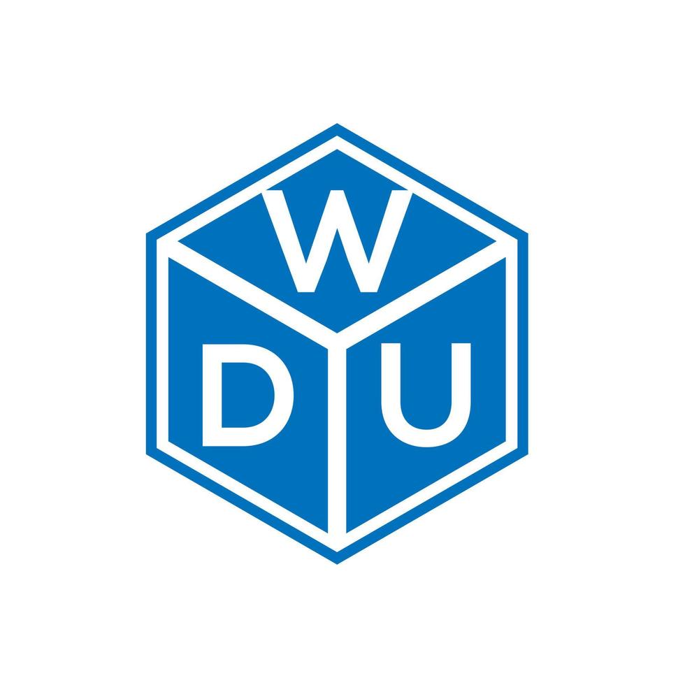 wdu-Brief-Logo-Design auf schwarzem Hintergrund. wdu kreatives Initialen-Buchstaben-Logo-Konzept. wdu Briefgestaltung. vektor