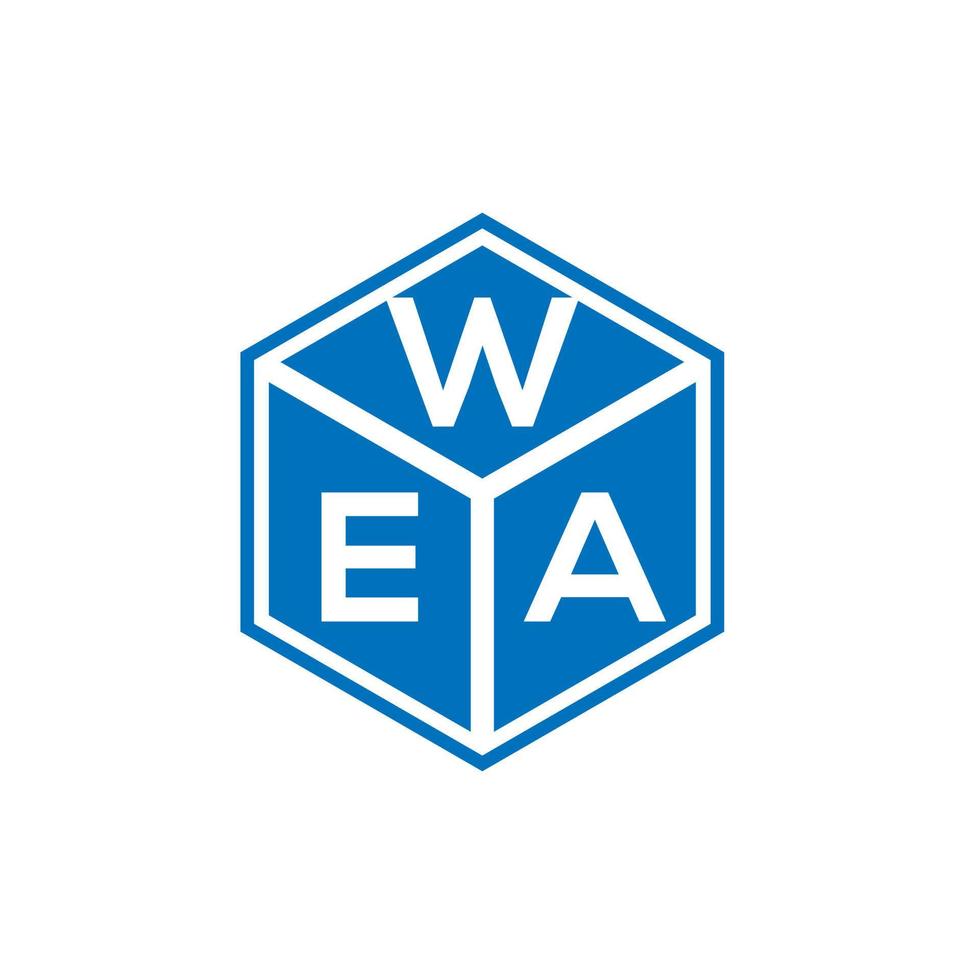 wea-Buchstaben-Logo-Design auf schwarzem Hintergrund. wea kreatives Initialen-Buchstaben-Logo-Konzept. Wea Briefdesign. vektor