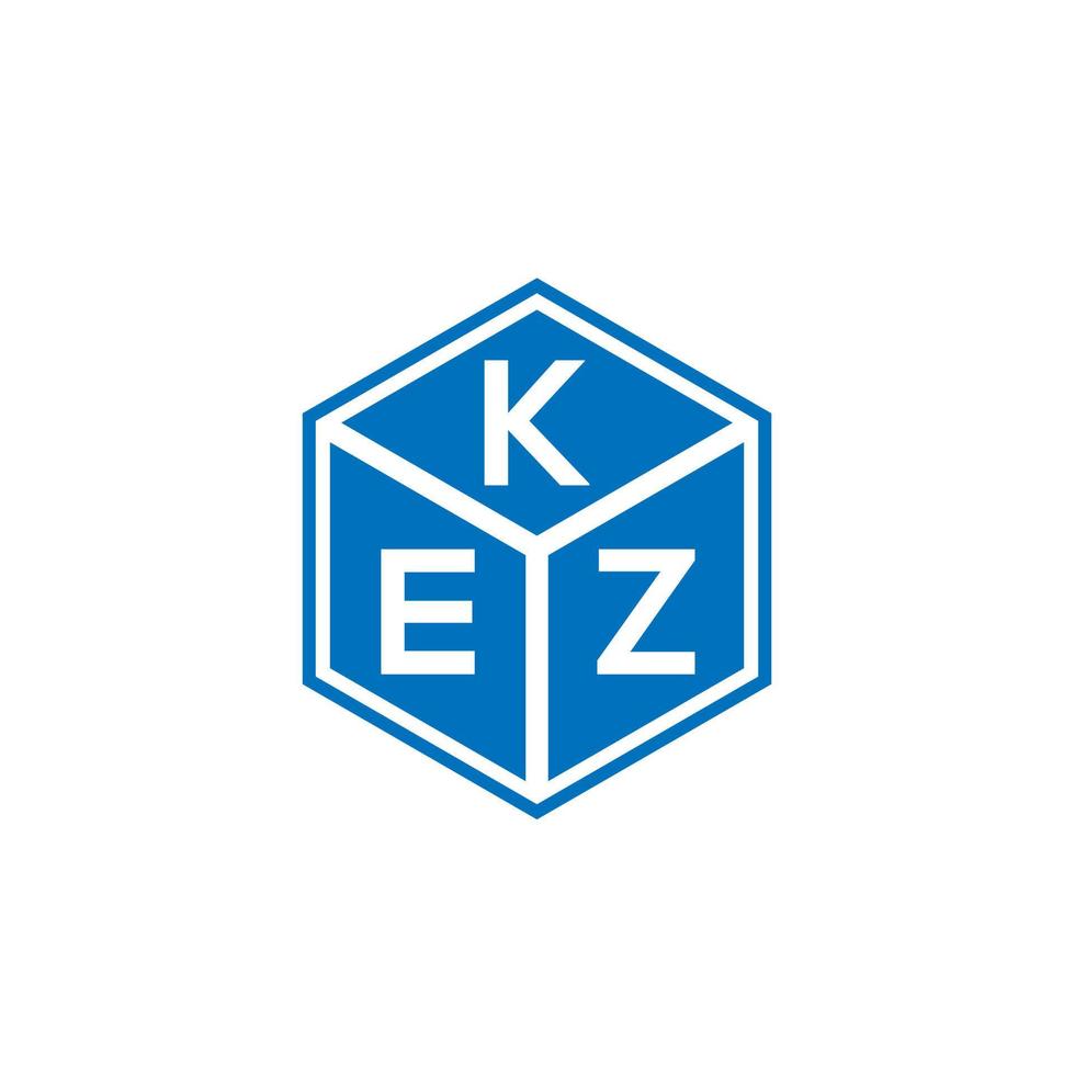 Kez-Brief-Logo-Design auf schwarzem Hintergrund. kez kreative Initialen schreiben Logo-Konzept. kez Briefgestaltung. vektor