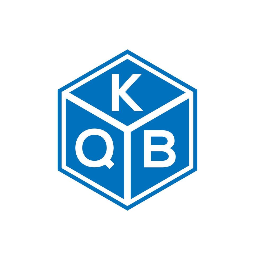 kqb brev logotyp design på svart bakgrund. kqb kreativa initialer brev logotyp koncept. kqb bokstavsdesign. vektor