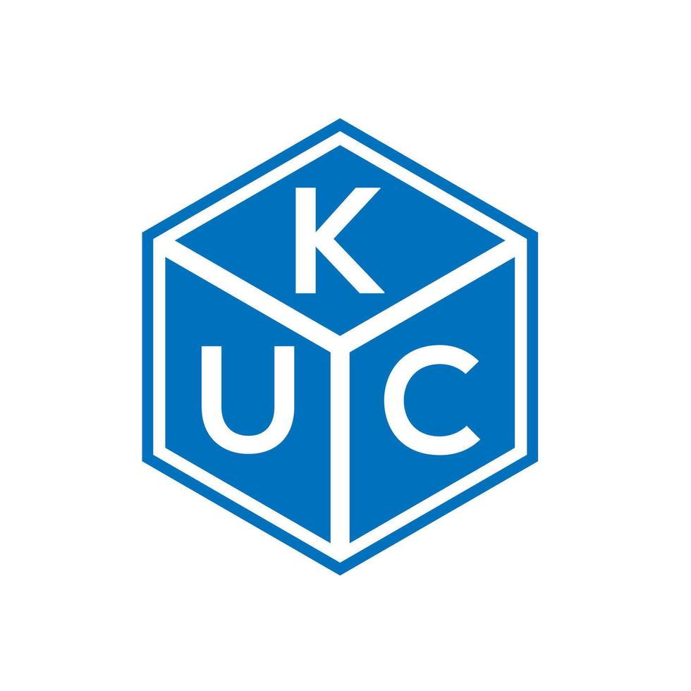 kuc-Buchstaben-Logo-Design auf schwarzem Hintergrund. kuc kreative Initialen schreiben Logo-Konzept. Kuc-Buchstaben-Design. vektor