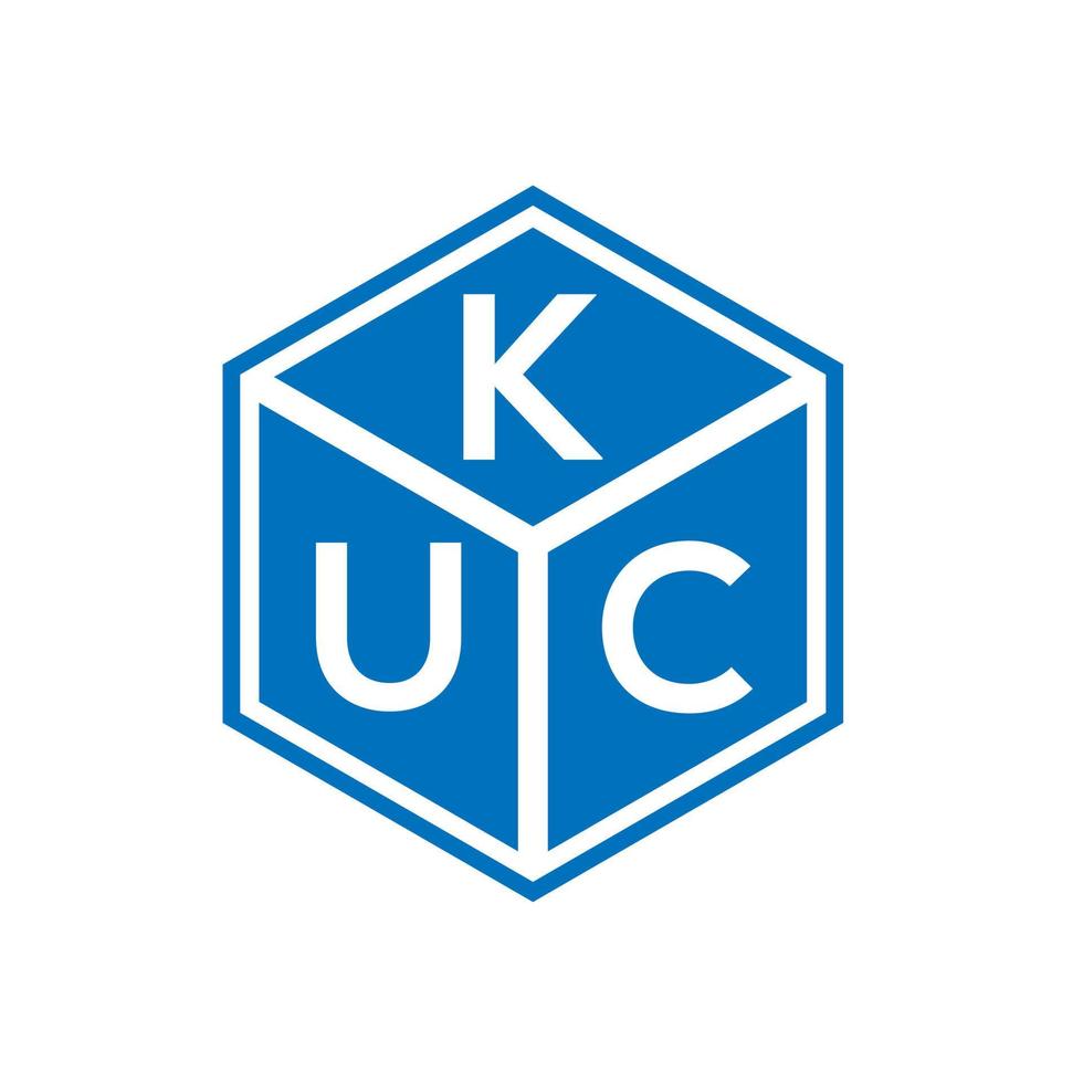 kuc brev logotyp design på svart bakgrund. kuc kreativa initialer brev logotyp koncept. kuc bokstavsdesign. vektor