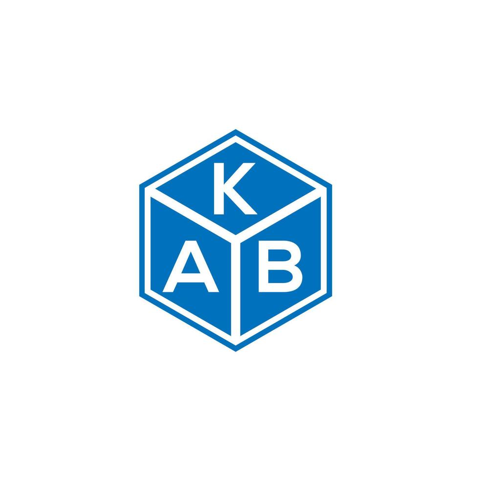 kab brev logotyp design på svart bakgrund. kab kreativa initialer bokstavslogotyp koncept. kab bokstavsdesign. vektor