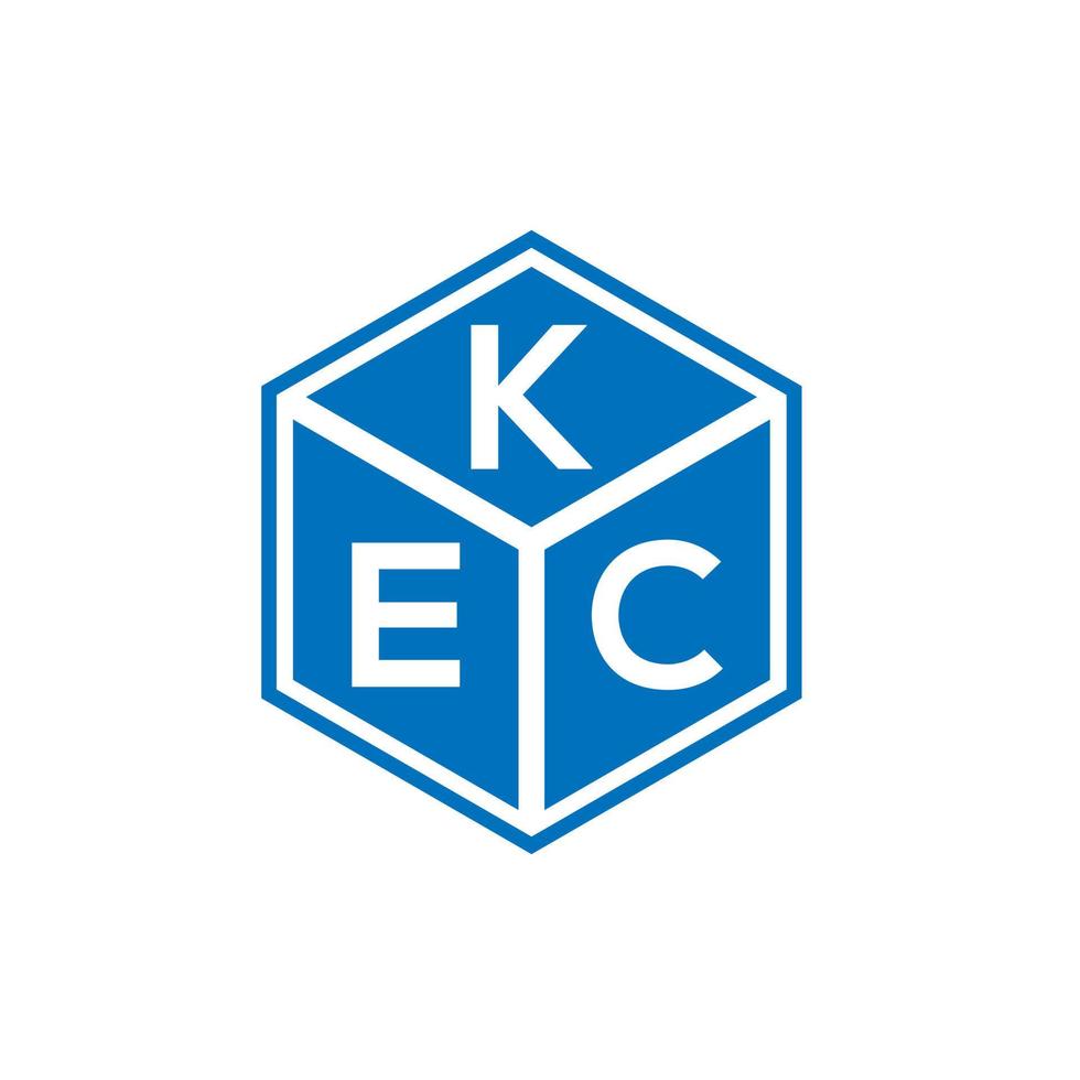 kec brev logotyp design på svart bakgrund. kec kreativa initialer bokstavslogotyp koncept. kec bokstavsdesign. vektor