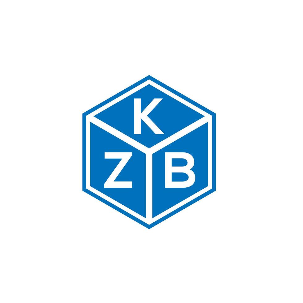 kzb brev logotyp design på svart bakgrund. kzb kreativa initialer bokstavslogotyp koncept. kzb bokstavsdesign. vektor