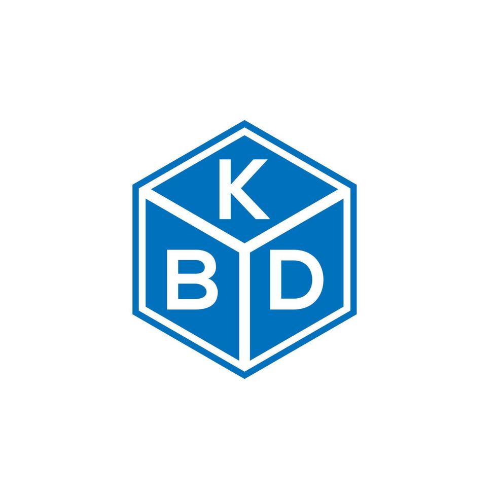 kbd brev logotyp design på svart bakgrund. kbd kreativa initialer brev logotyp koncept. kbd bokstavsdesign. vektor