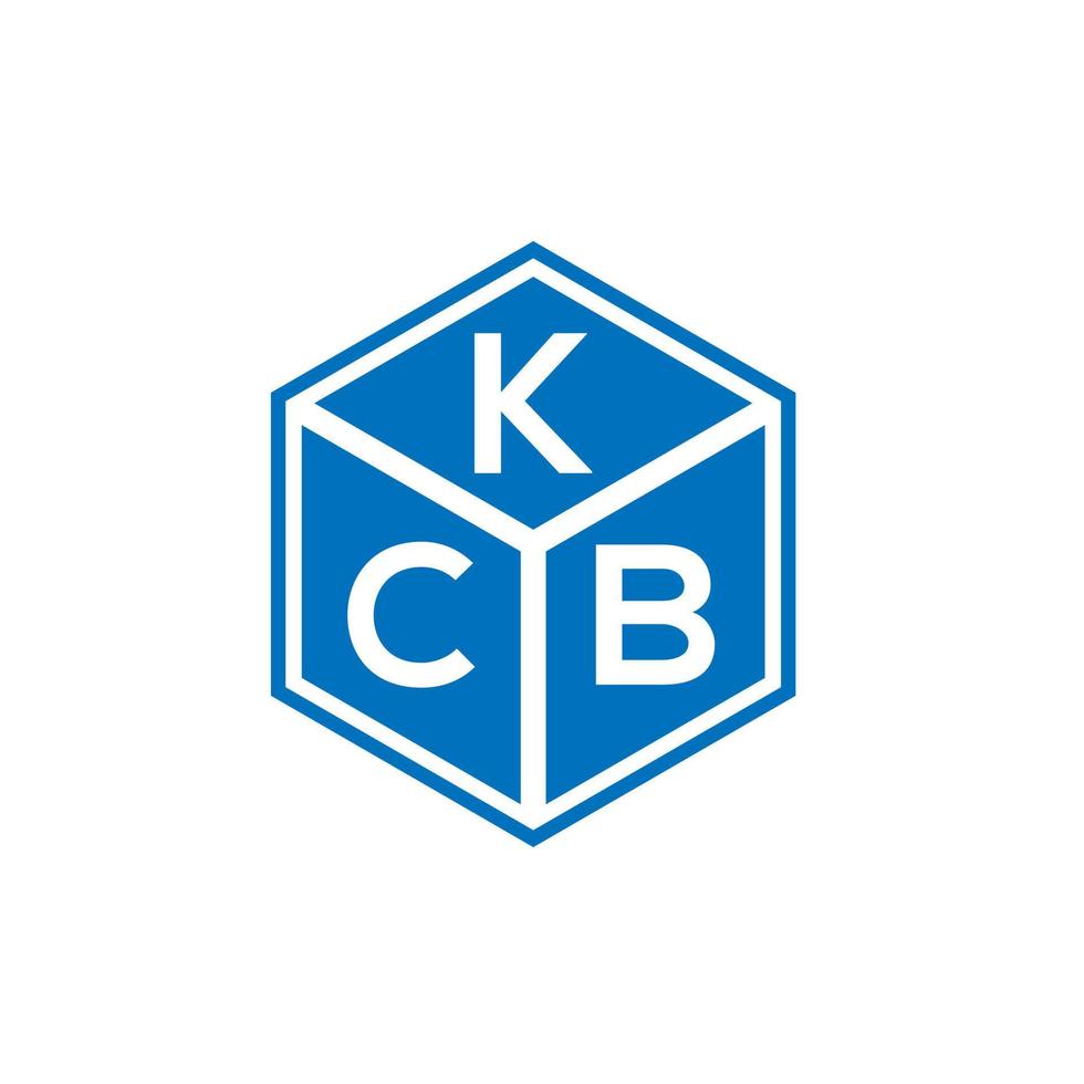 kcb brev logotyp design på svart bakgrund. kcb kreativa initialer bokstavslogotyp koncept. kcb bokstavsdesign. vektor