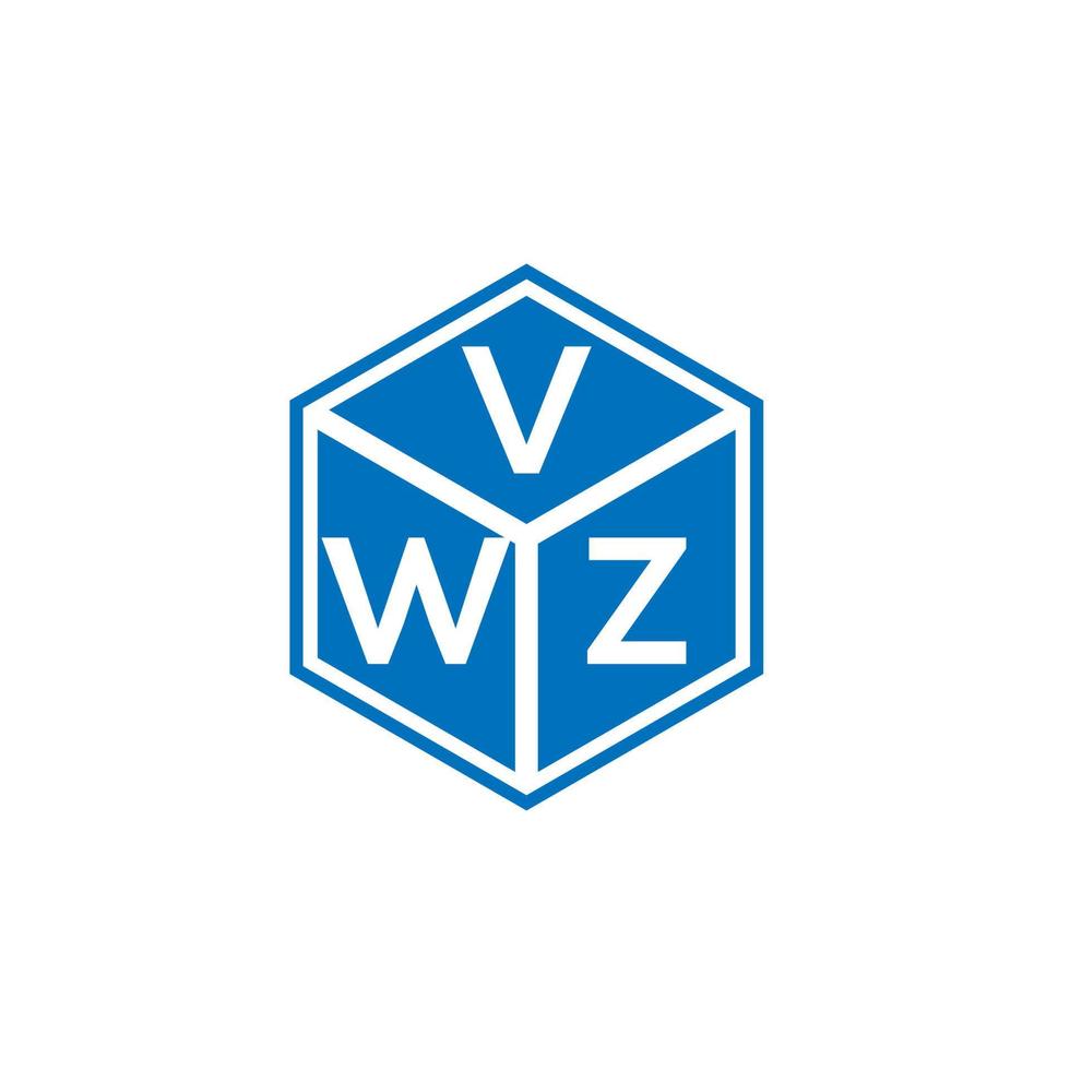 vwz brev logotyp design på svart bakgrund. vwz kreativa initialer bokstavslogotyp koncept. vwz bokstavsdesign. vektor