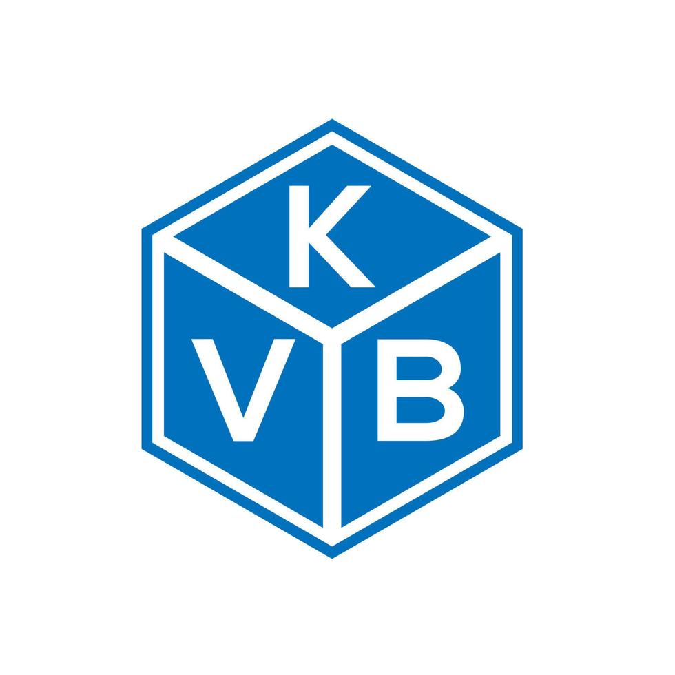 kvb-Brief-Logo-Design auf schwarzem Hintergrund. kvb kreative Initialen schreiben Logo-Konzept. kvb Briefgestaltung. vektor