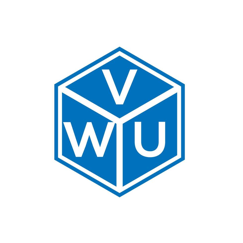 vwu brev logotyp design på svart bakgrund. vwu kreativa initialer bokstavslogotyp koncept. vwu bokstavsdesign. vektor