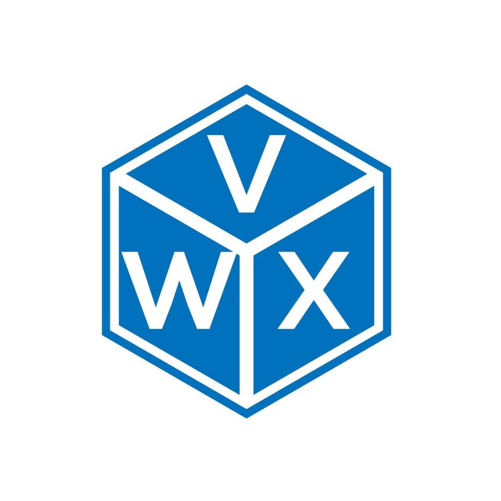 vwx-Buchstaben-Logo-Design auf schwarzem Hintergrund. vwx kreatives Initialen-Buchstaben-Logo-Konzept. vwx Briefgestaltung. vektor