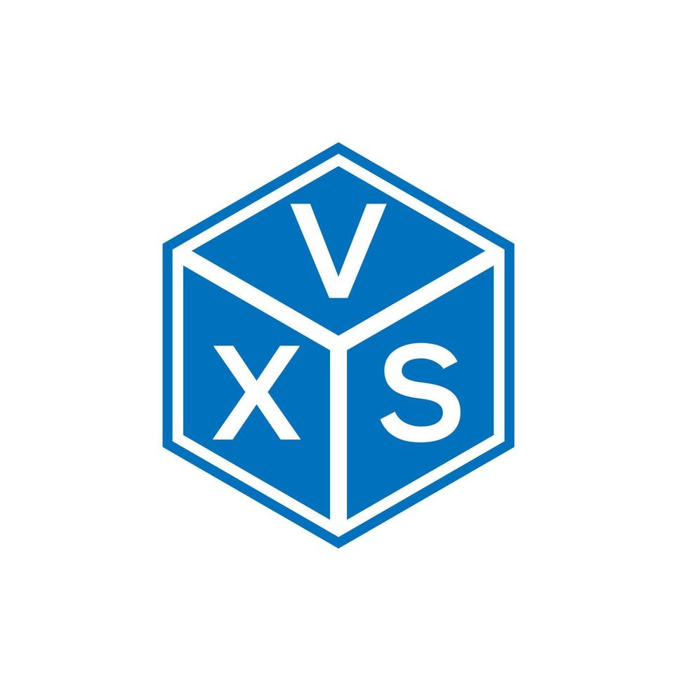 vxs-Brief-Logo-Design auf schwarzem Hintergrund. vxs kreatives Initialen-Buchstaben-Logo-Konzept. vxs Briefgestaltung. vektor