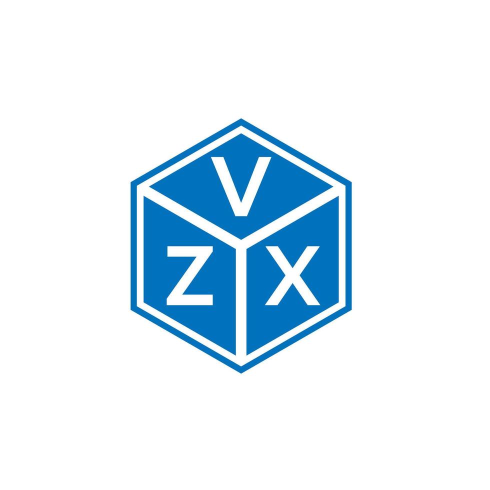 vzx-Buchstaben-Logo-Design auf schwarzem Hintergrund. vzx kreatives Initialen-Buchstaben-Logo-Konzept. vzx Briefgestaltung. vektor