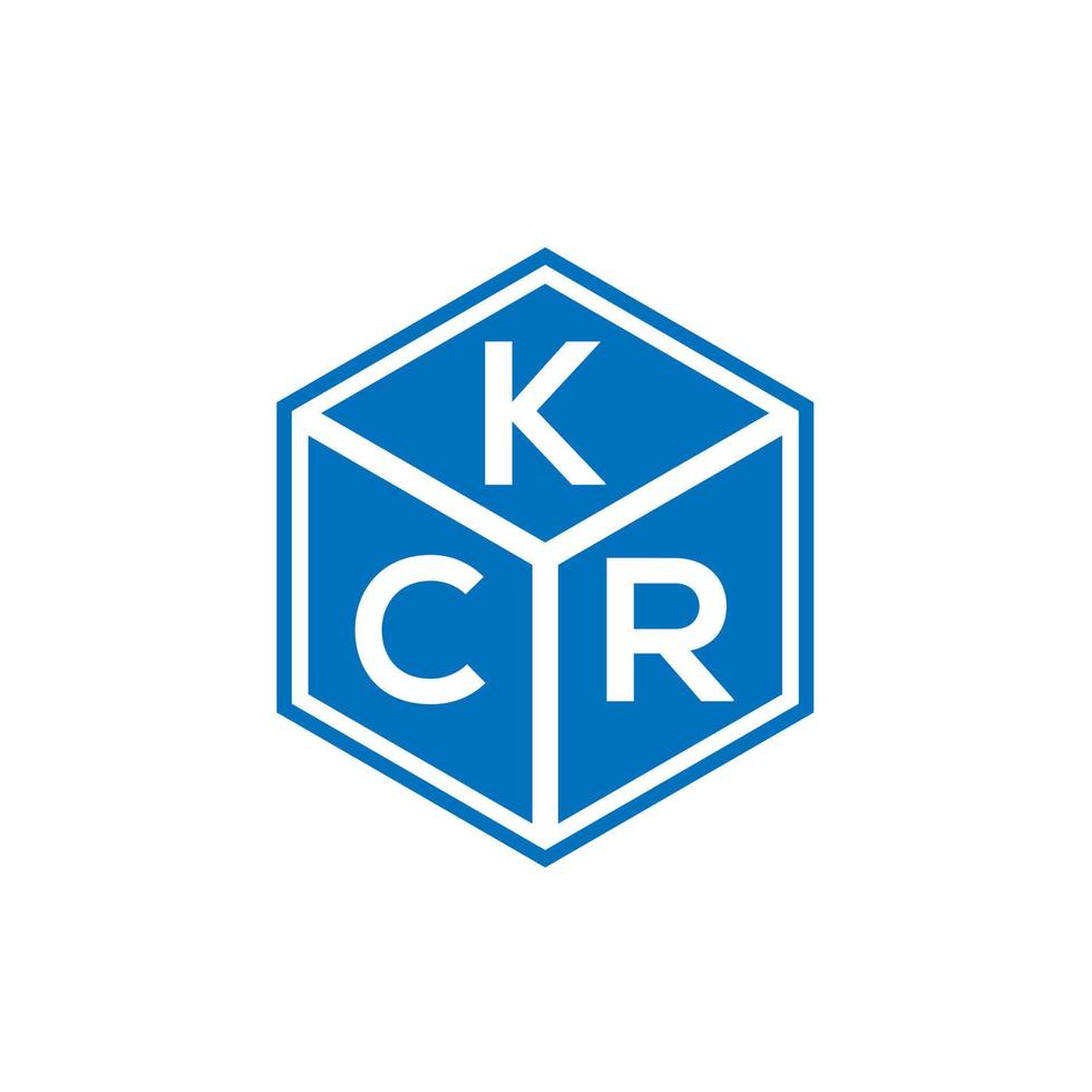 kcr brev logotyp design på svart bakgrund. kcr kreativa initialer bokstavslogotyp koncept. kcr bokstavsdesign. vektor