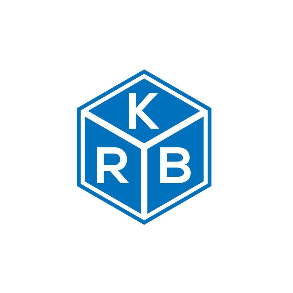 krb-Buchstaben-Logo-Design auf schwarzem Hintergrund. krb kreative Initialen schreiben Logo-Konzept. krb Briefgestaltung. vektor