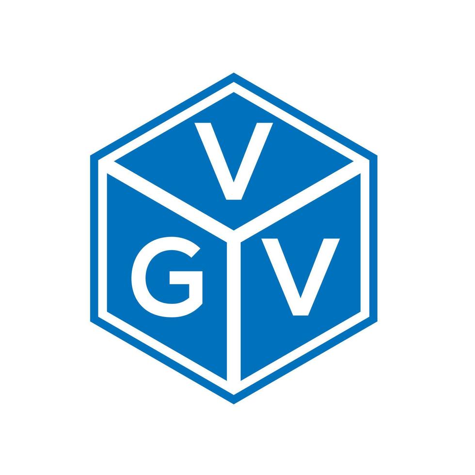 vgv brev logotyp design på svart bakgrund. vgv kreativa initialer brev logotyp koncept. vgv-bokstavsdesign. vektor